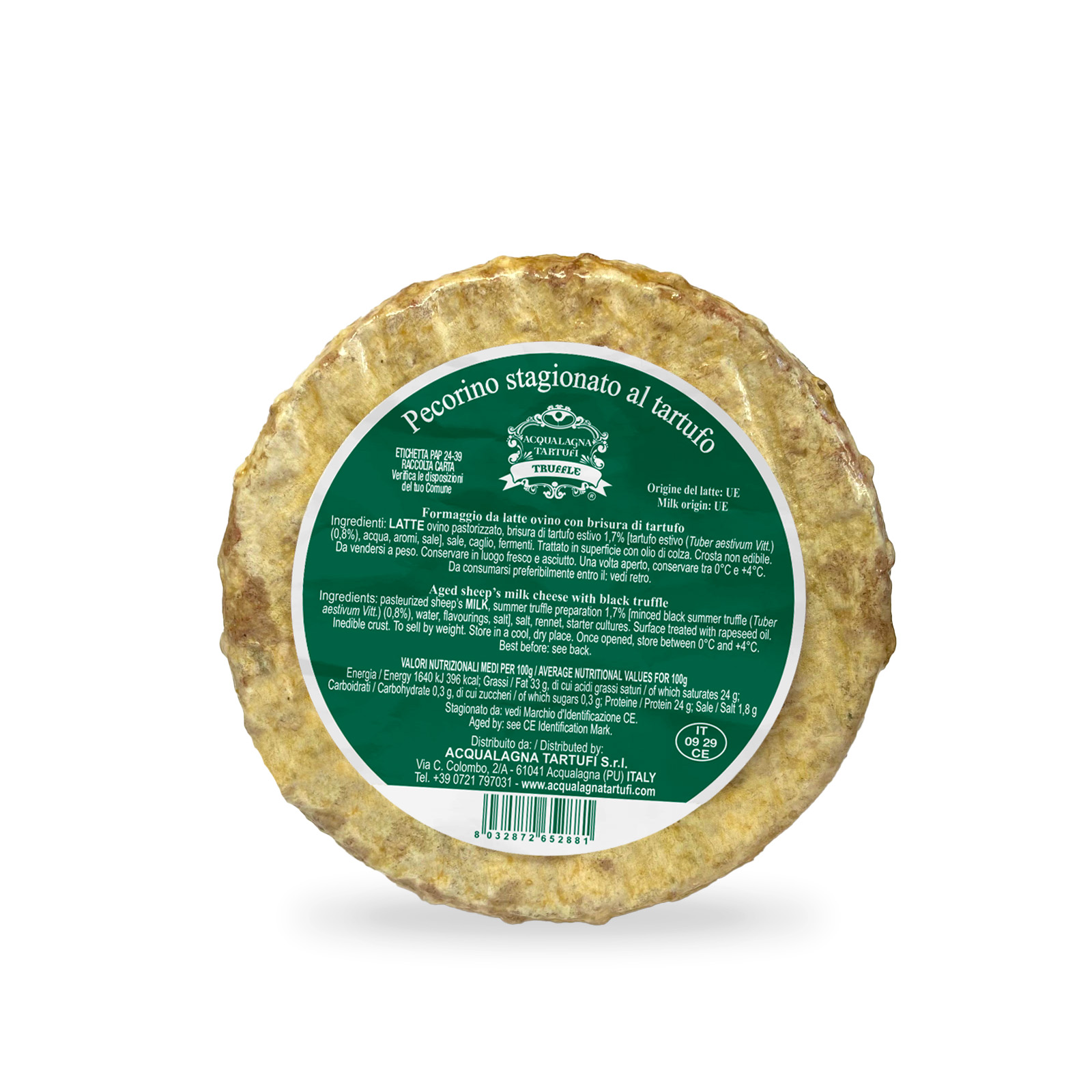Fromage pecorino affiné à la truffe